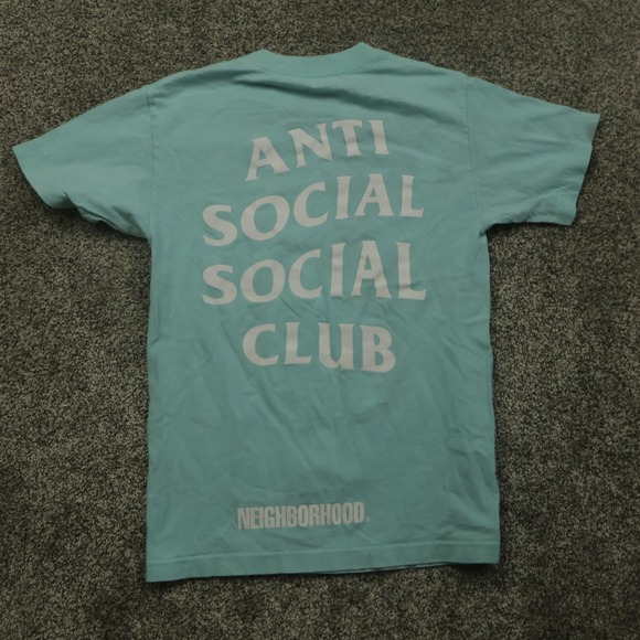 Anti Social Social Club shirt XS x Neighborhood Turbo  Blue Graphic - Picture 1 of 7